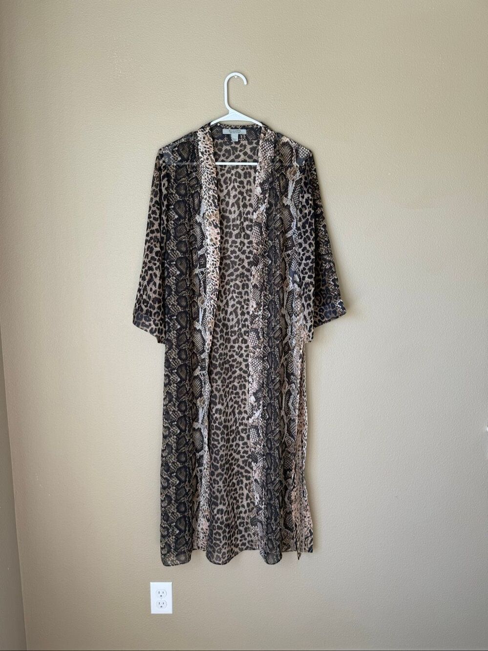 ALL SAINTS Carine Noche Animal Kimono